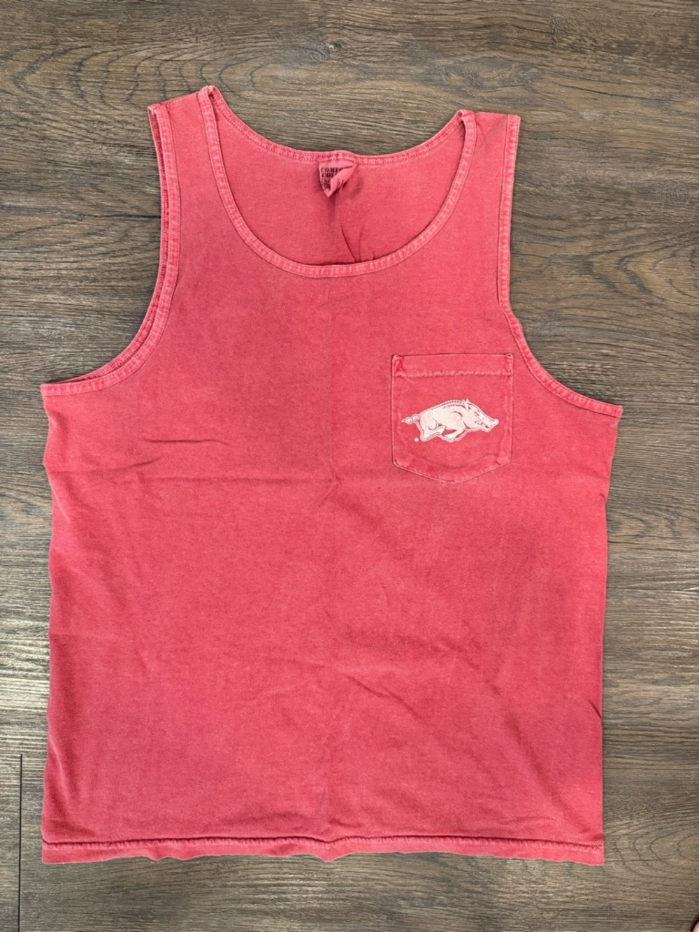 Red Arkansas Razorbacks Comfort Colors Tank Top Size Medium